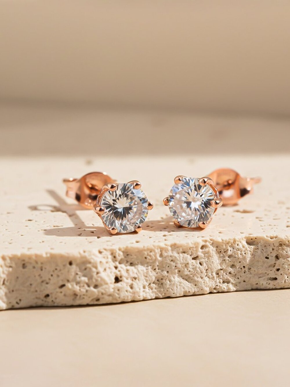 Rose Gold Brighter Than Ever Stud Earrings Gold Vermeil (2.5 Micron)